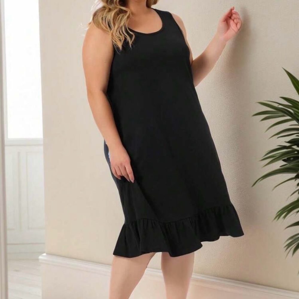 Black Cotton Sleep Dress